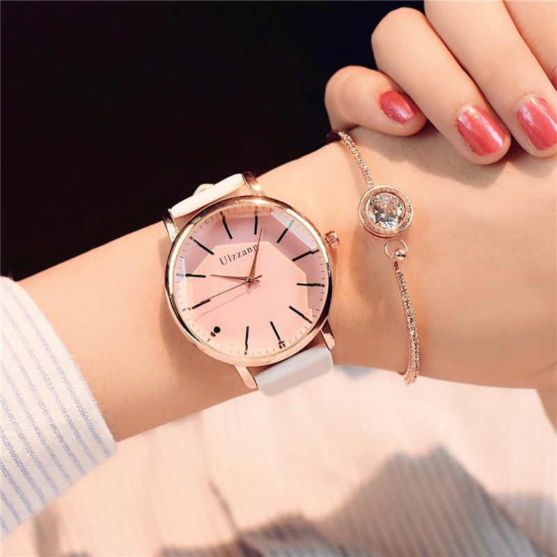 Polygonal dial design women watches luxury