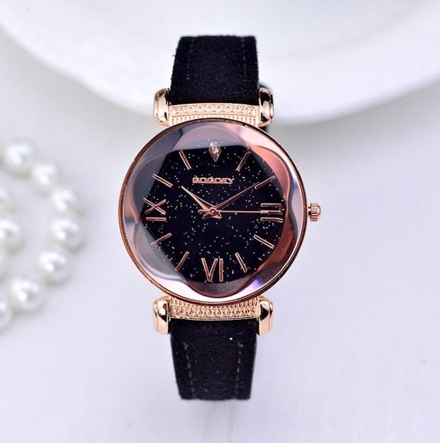 Women's Watches Rose Gold Leather