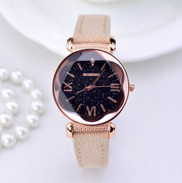 Women's Watches Rose Gold Leather