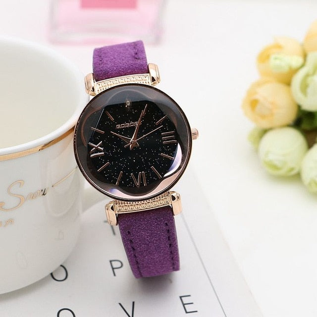 Women's Watches Rose Gold Leather